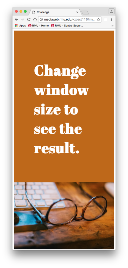 Background change with window resize by Zane